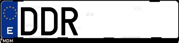 Matrícula española DDR, correspondiente al año 2004