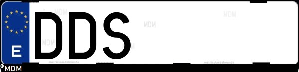 Matrícula española DDS, correspondiente al año 2004