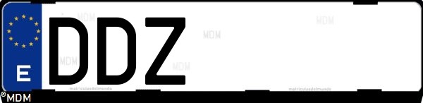 Matrícula española DDZ, correspondiente al año 2004