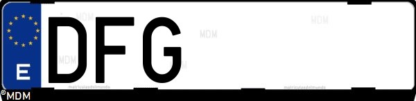 Matrícula española DFG, correspondiente al año 2005