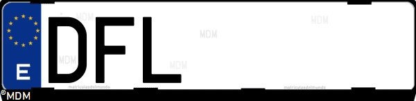 Matrícula española DFL, correspondiente al año 2005