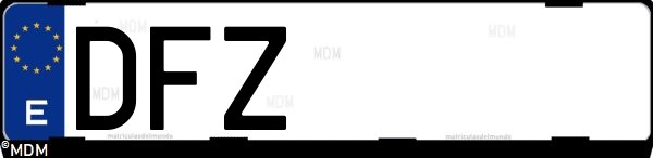 Matrícula española DFZ, correspondiente al año 2005