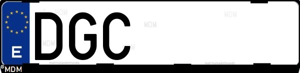 Matrícula española DGC, correspondiente al año 2005