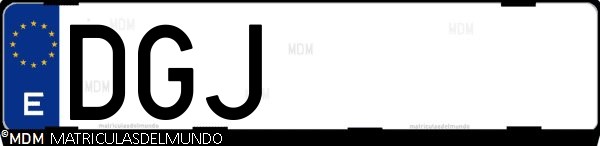 Matrícula española DGJ, correspondiente al año 2005