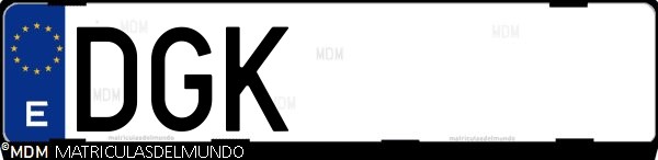 Matrícula española DGK, correspondiente al año 2005