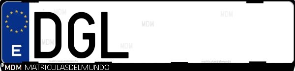 Matrícula española DGL, correspondiente al año 2005