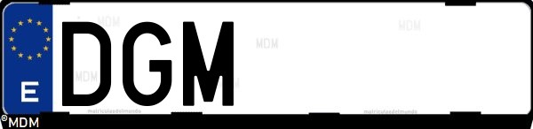 Matrícula española DGM, correspondiente al año 2005