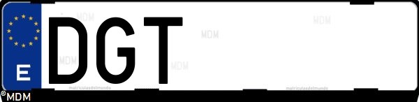 Matrícula española DGT, correspondiente al año 2005