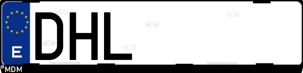Matrícula española DHL, correspondiente al año 2005