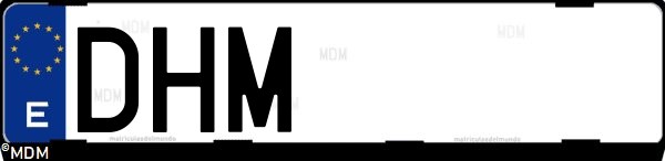 Matrícula española DHM, correspondiente al año 2005