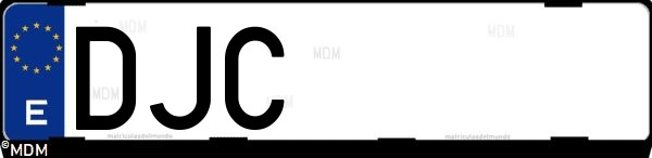 Matrícula española DJC, correspondiente al año 2005