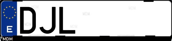 Matrícula española DJL, correspondiente al año 2005