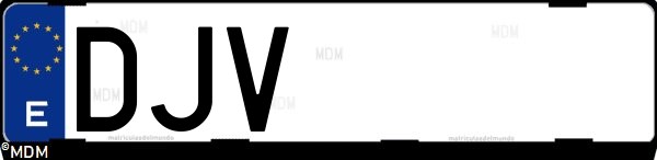 Matrícula española DJV, correspondiente al año 2005