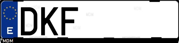 Matrícula española DKF, correspondiente al año 2005