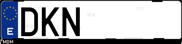 Matrícula española DKN, correspondiente al año 2005