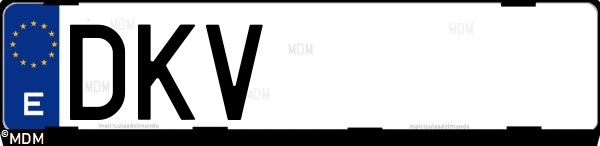Matrícula española DKV, correspondiente al año 2005