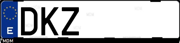 Matrícula española DKZ, correspondiente al año 2005