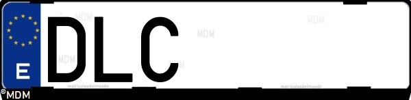 Matrícula española DLC, correspondiente al año 2005