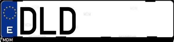 Matrícula española DLD, correspondiente al año 2005