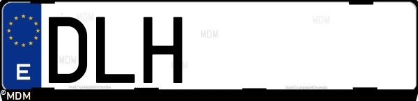 Matrícula española DLH, correspondiente al año 2005