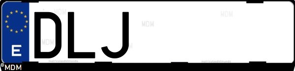 Matrícula española DLJ, correspondiente al año 2005