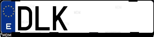 Matrícula española DLK, correspondiente al año 2005