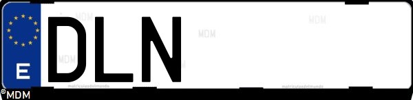 Matrícula española DLN, correspondiente al año 2005