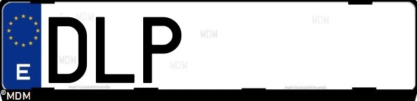 Matrícula española DLP, correspondiente al año 2005