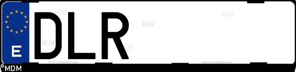 Matrícula española DLR, correspondiente al año 2005