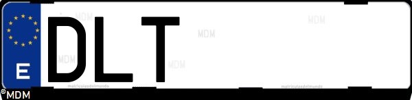 Matrícula española DLT, correspondiente al año 2005