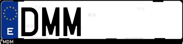 Matrícula española DMM, correspondiente al año 2005