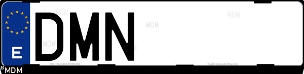 Matrícula española DMN, correspondiente al año 2005