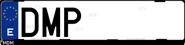 Matrícula española DMP, correspondiente al año 2005