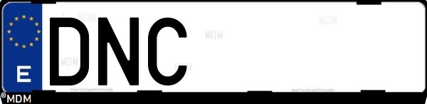 Matrícula española DNC, correspondiente al año 2005