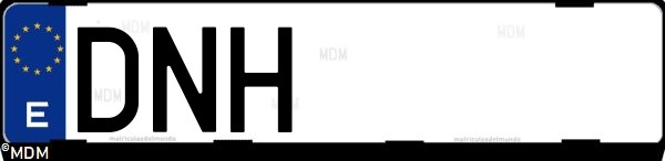 Matrícula española DNH, correspondiente al año 2005