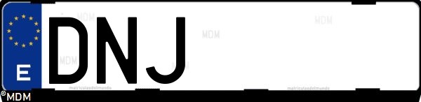 Matrícula española DNJ, correspondiente al año 2005