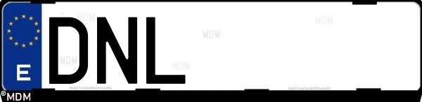 Matrícula española DNL, correspondiente al año 2005