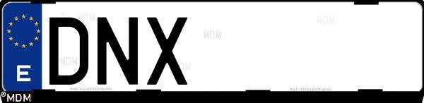 Matrícula española DNX, correspondiente al año 2005