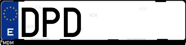 Matrícula española DPD, correspondiente al año 2005