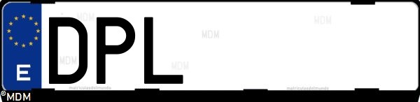 Matrícula española DPL, correspondiente al año 2005