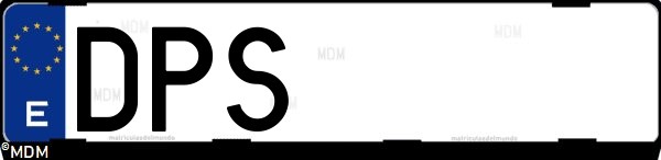 Matrícula española DPS, correspondiente al año 2005