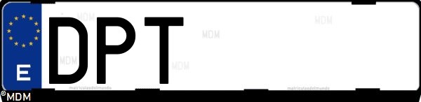 Matrícula española DPT, correspondiente al año 2005