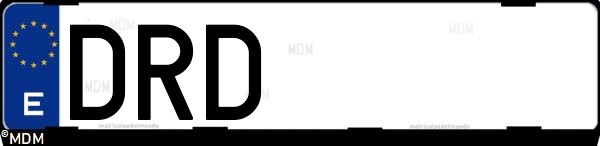 Matrícula española DRD, correspondiente al año 2005
