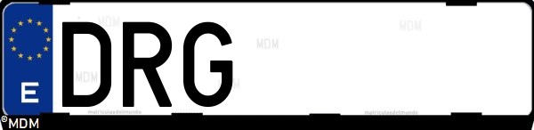 Matrícula española DRG, correspondiente al año 2005