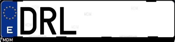 Matrícula española DRL, correspondiente al año 2005