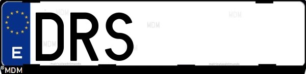 Matrícula española DRS, correspondiente al año 2005