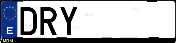 Matrícula española DRY, correspondiente al año 2005