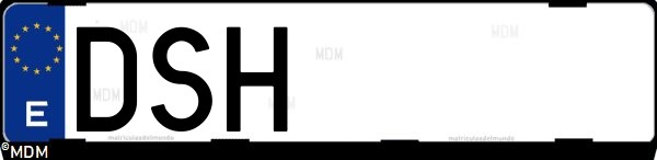 Matrícula española DSH, correspondiente al año 2005