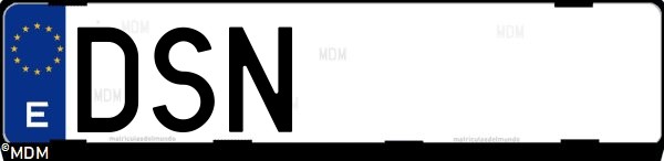 Matrícula española DSN, correspondiente al año 2005