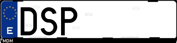 Matrícula española DSP, correspondiente al año 2005
